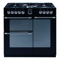 Stoves Sterling 900DFT Dual Fuel Range Cooker, Black